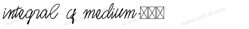 Integral CF Medium字体转换